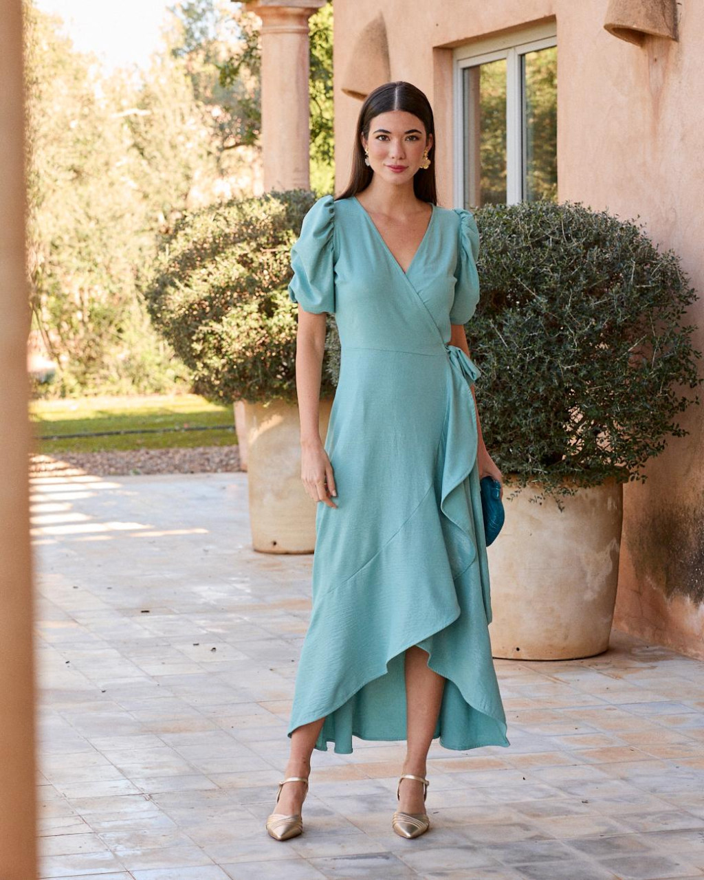 Vestido de mangas Leane
