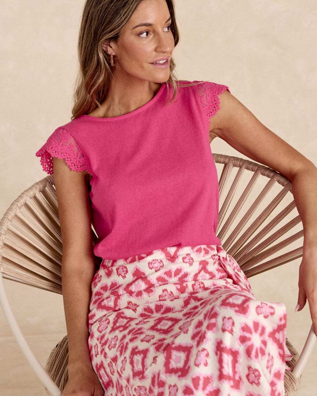 Leonti Back Lace Top