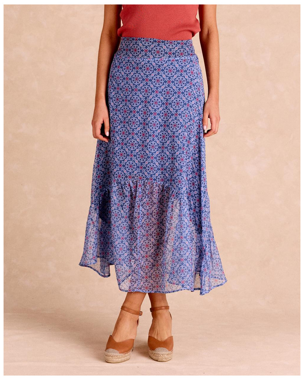 Adelita Print Long Skirt