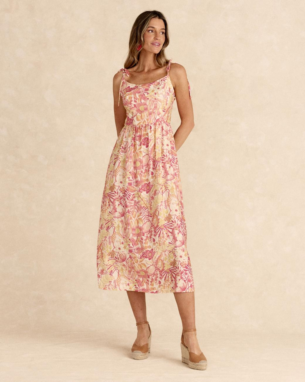 Enon Floral Strappy Dress