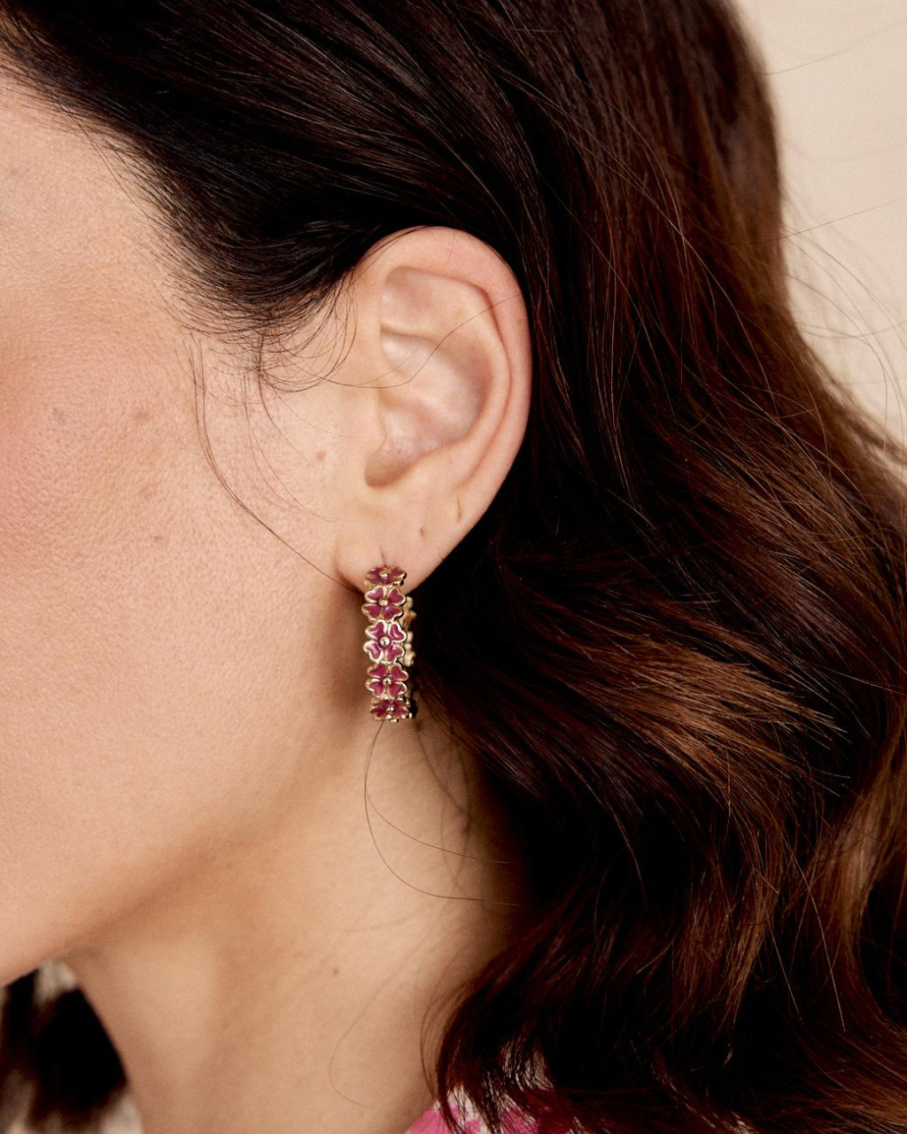 Pendientes Aro Flores