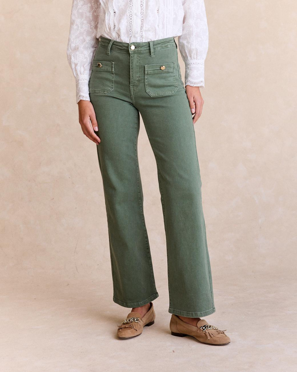 PantalÃ³n Denim Kasandra Verde Bosque
